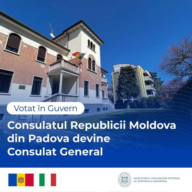 Consulatul Republicii Moldova din Padova devine Consulat General