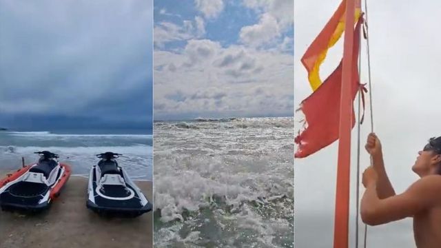 Pe litoral, salvamarii au arborat joi steagul roșu pe toate plajele