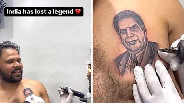 Man gets Ratan Tata’s face tattooed on chest, shares heart touching story to explain why