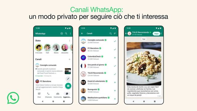 WhatsApp lancia ufficialmente i Canali, come funzionano e a cosa servono