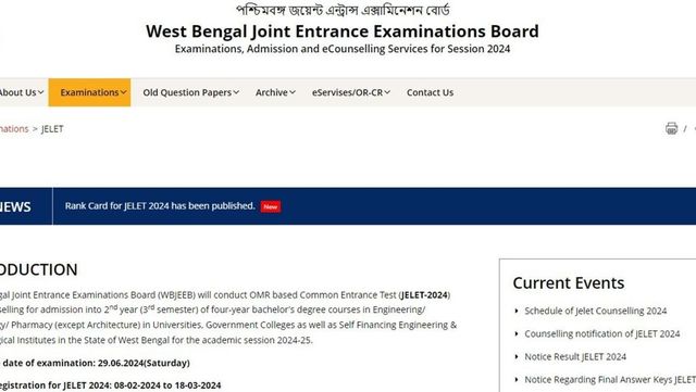 WB JELET counseling 2024 registration begins today at wbjeeb.nic.in; check details here