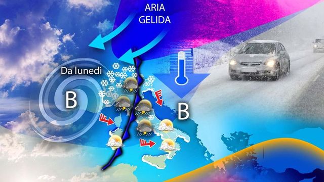Arriva il gelo, da stasera temperature in picchiata e tanta neve anche in pianura