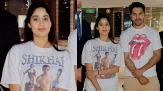 Janhvi Kapoor flaunts her love for boyfriend Shikhar Pahariya as she poses with Varun Dhawan in viral pic