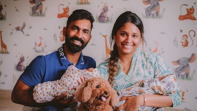 Dinesh Karthik and Dipika Pallikal blessed with twin baby boys, pics inside
