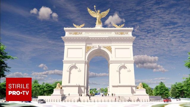 Trump vrea un arc de triumf la Washington, de aproape trei ori mai înalt decât cel din București