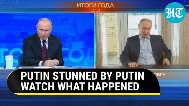 Watch: Shocked Vladimir Putin’s double-take as his AI version confronts him