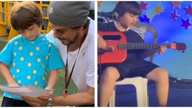 Shah Rukh Khan’s son AbRam leaves fans spellbound with his guitar skills, sings Die with a Smile. Watch