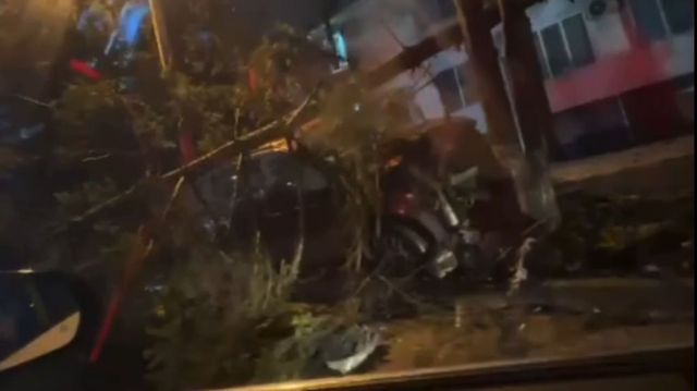 Un șofer beat a doborât un copac într-un accident rutier în sectorul Ciocana