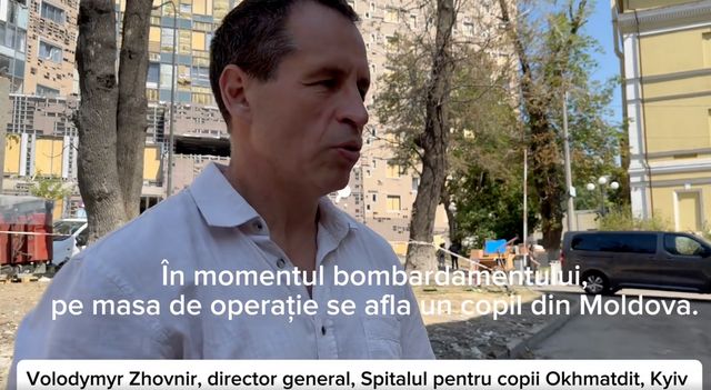 Mai mulți copii din Republica Moldova erau internați în spitalul din Kiev în momentul în care acesta a fost lovit de rachete rusești