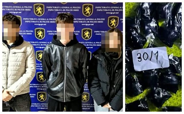 Trei tineri din Orhei au fost prinși distribuind droguri