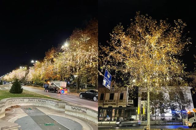 Primăria Capitalei a început instalarea decorațiunilor pentru iluminatul festiv de iarnă