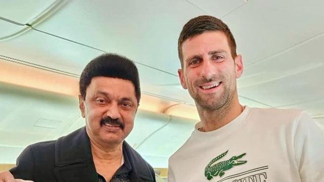 Surprise in the skies: Tamil Nadu CM MK Stalin thrilled to meet Novak Djokovic