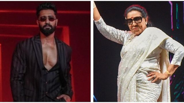 Asha Bhosle doesn’t miss a beat even at 91 as she sings Tauba Tauba, recreates Vicky Kaushal’s hook step at Dubai show