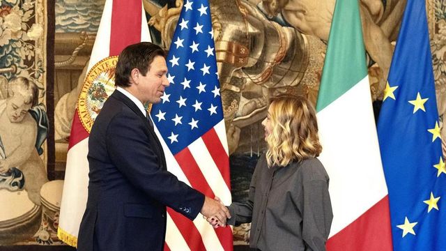 DeSantis, 'grazie Meloni, crescano le relazioni Florida-Italia'