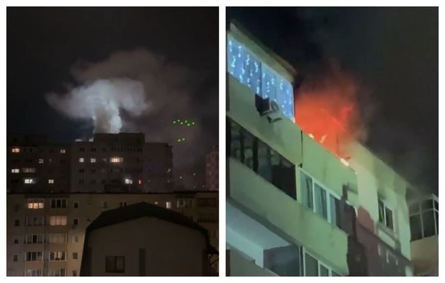 Explozie urmată de incendiu într-un bloc din Brașov