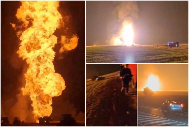 Explozie uriașă la magistrala de gaz din Călimănești, În Vrancea. Patru muncitori au murit pe loc, alți cinci au fost răniți