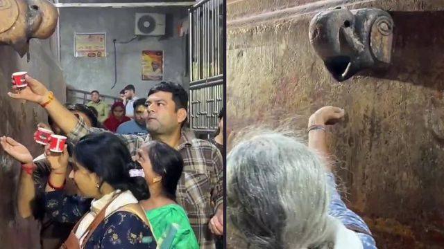 Temple Devotees Drink AC Water Believing It To Be 'Charan Amrit'