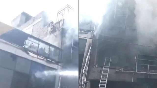 Major fire at Lucknow coaching centre, several feared trapped as students jump to escape