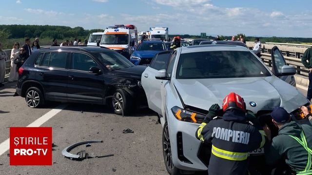Trafic restricționat pe A3, în urma unui accident cu șapte mașini implicate