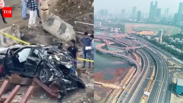 Three killed, one critically injured after speeding BMW crashes on Mumbai Coastal Road