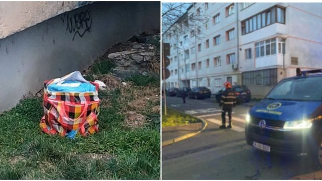 Cutie suspectă abandonată în spatele unui bloc din Sibiu. Zona a fost izolată