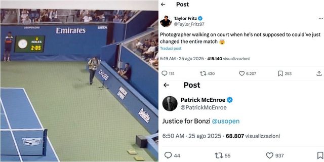 Medvedev e il fotografo agli Us Open 2025, la protesta del russo in 7 foto