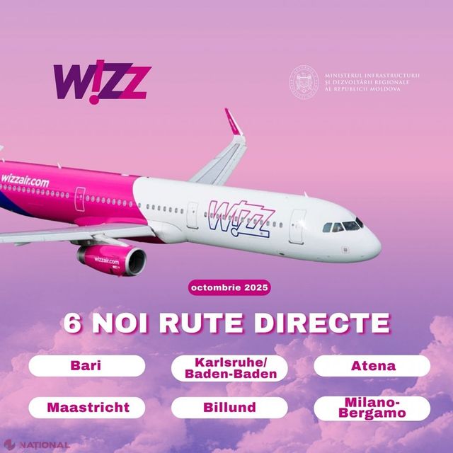 Rute noi din Chișinău către Europa cu compania Wizz Air – Care sunt destinațiile