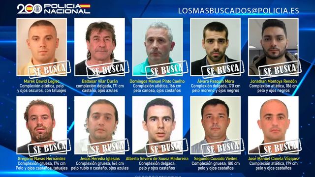 La Policía pide ayuda ciudadana para encontrar a los diez fugitivos más buscados