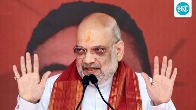 Amit Shah renews ‘Sonar Bangla’ pitch for 2026 Bengal polls at a central Kolkata puja pandal