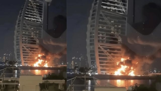 Celebrul hotel din Dubai, Burj al Arab, a fost lovit de o dronă…