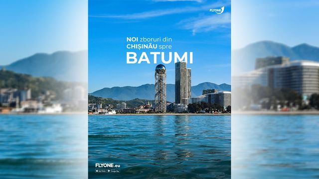 FLYONE lansează zboruri directe Chișinău – Batumi din 28 iunie