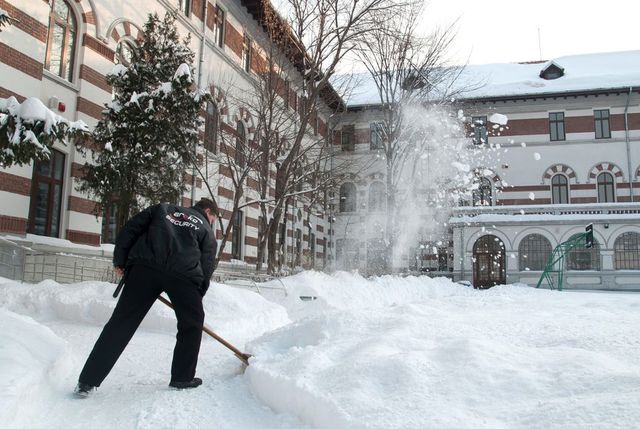 Cursuri suspendate sau desfășurate online în școli din patru județe, în urma ninsorilor și gerului
