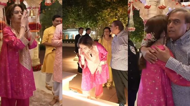 Nita Ambani seeks divine blessings at Jamnagar temple on 62nd birthday, Mukesh Ambani joins her