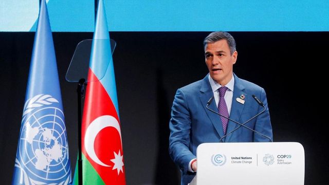 Pedro Sánchez en la COP29: «El cambio climático mata y lo ha hecho en Valencia»