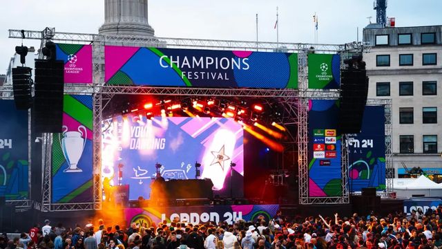 La UEFA instaló en la final de la Champions la pista cinegética de baile más grande del mundo