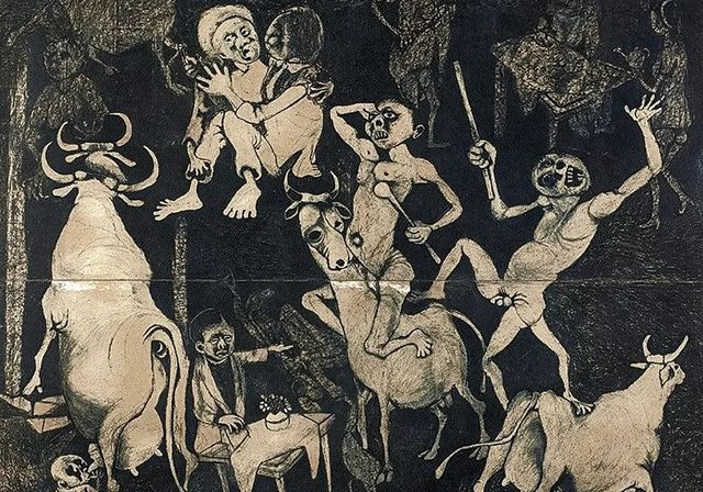 El 'Guernica africano' visita a su 'padre' en el Reina Sofía