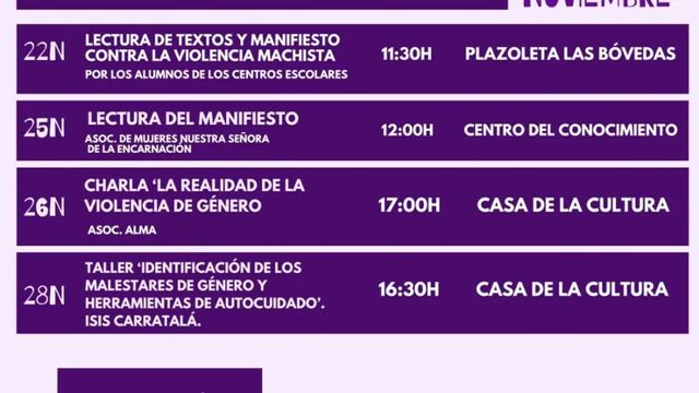 Castuera se suma un año más a la conmemoración del Día Internacional de Eliminación de la Violencia contra la Mujer