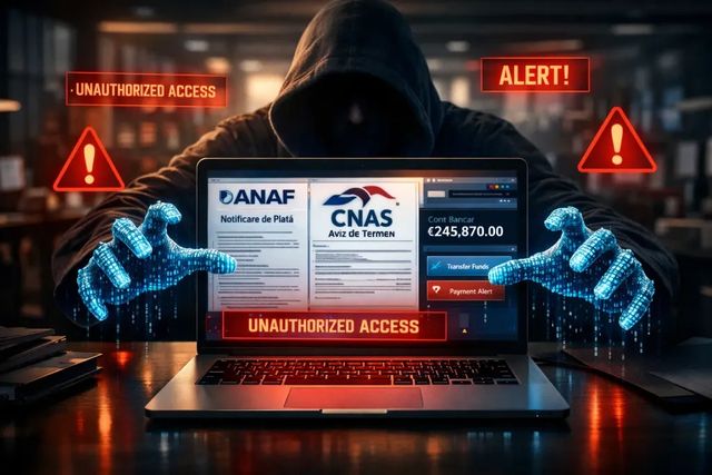 Avertisment: companiile, ținta fraudelor cibernetice. Identitatea ANAF și a băncilor, folosită abuziv