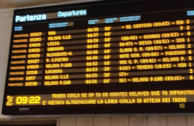 Ritardi treni, a Milano rallentamenti e cancellazioni