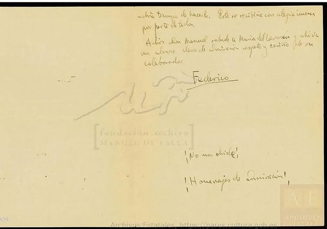 Las 23.000 cartas de Manuel de Falla