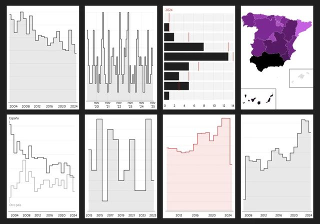 Ocho gráficos para poner cara a los datos de violencia de género