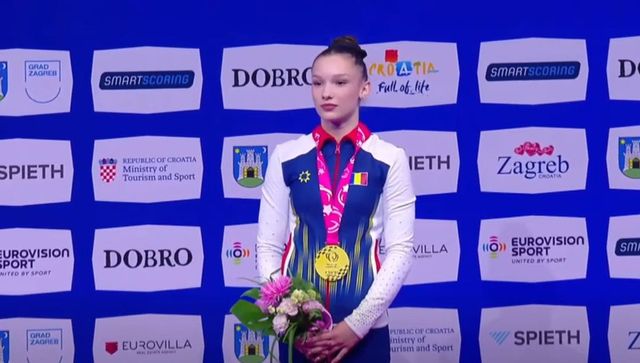 Aur pentru România în gimnastică: Aniela Tudor readuce tricolorul pe prima treaptă la Europenele din Croația