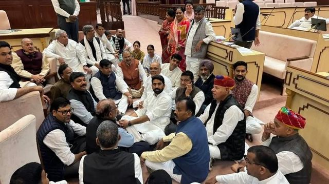 Chaos In Rajasthan Assembly, Suspended Congress MLAs To Spend Night In House