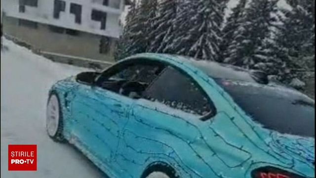 Cu ce amendă s-a ales șoferul din Vâlcea care și-a împodobit BMW-ul cu luminițe