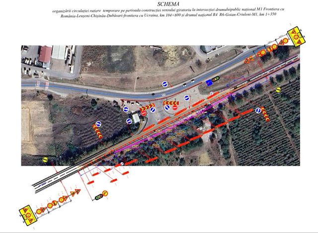 Trafic redirecționat temporar la intersecția din proximitatea localităților Cricova, Ciorescu și Goianul Nou