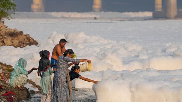 Yamuna river covered in toxic froth ahead of Chhath Puja, netizens react