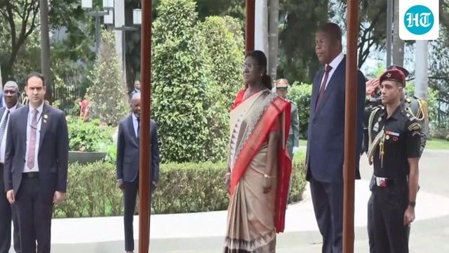 President Droupadi Murmu arrives in Angola, receives ceremonial welcome - watch