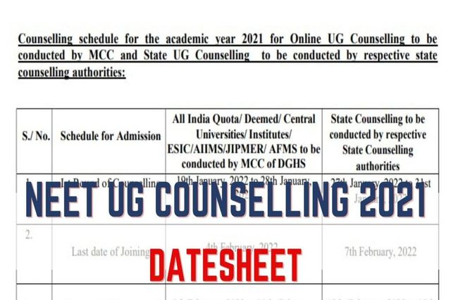 Registration For NEET UG 2021 Round 1 Counselling To Start Tomorrow