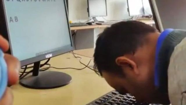 Indian man breaks his own Guinness World Record by typing alphabet with nose