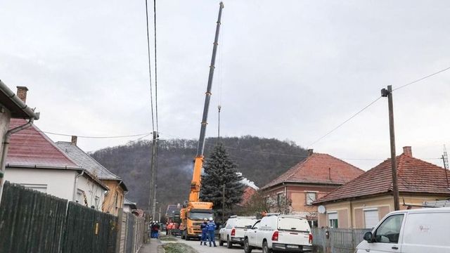 Az ország legkisebb városában van az ország legnagyobb karácsonyfája